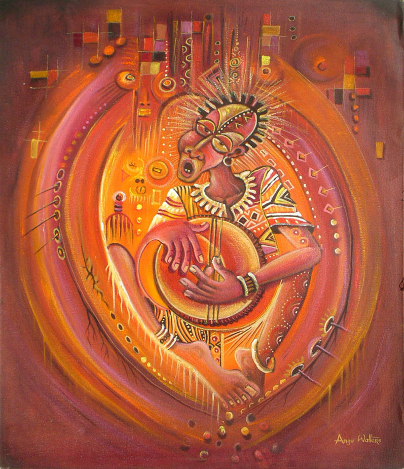 The Drummer surreal painting