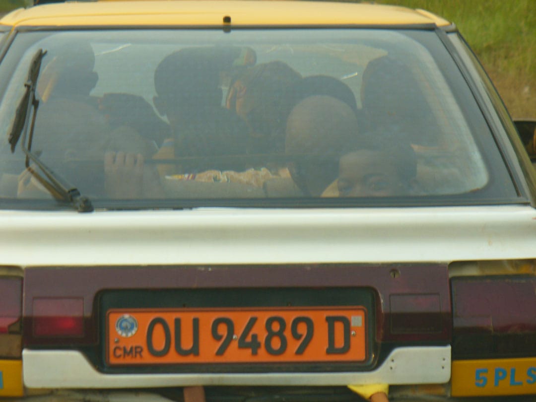 Very crowded African cab