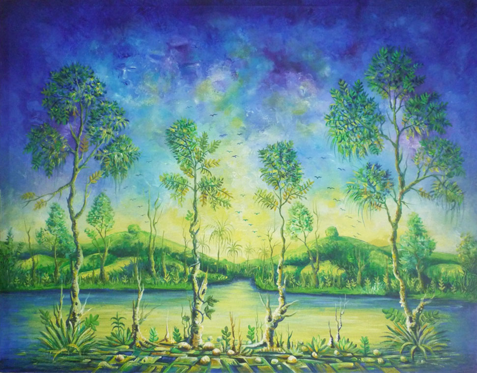 African Landscape III tropical painting