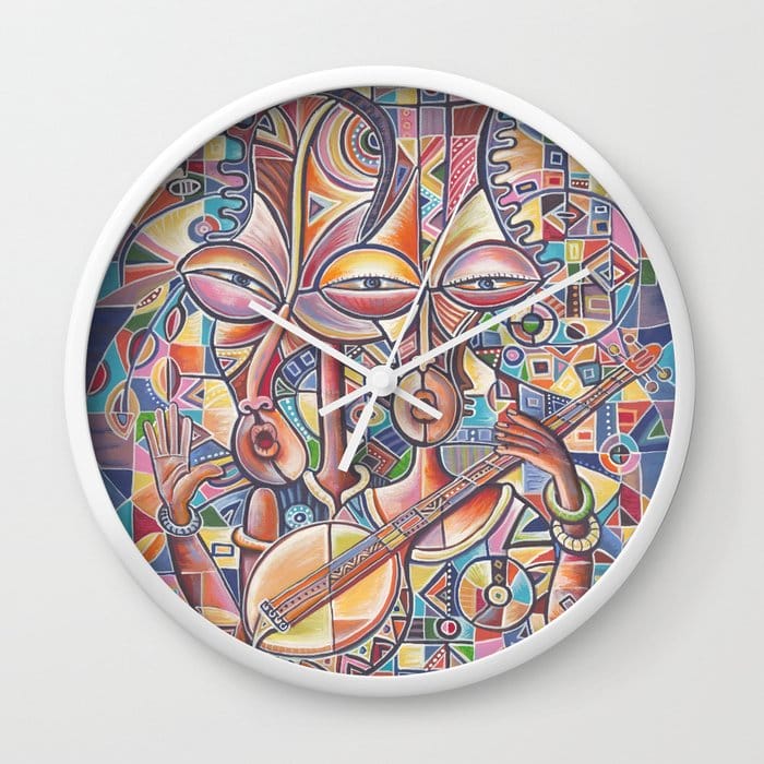 Banjo Players 2 Wall clock