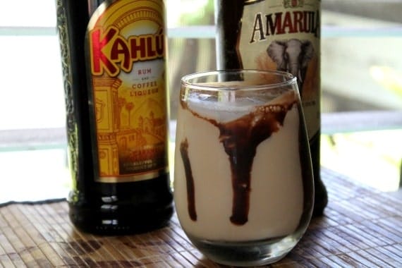 Amarula and Kahlua cocktail