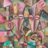 Couple 2 African lovers painting