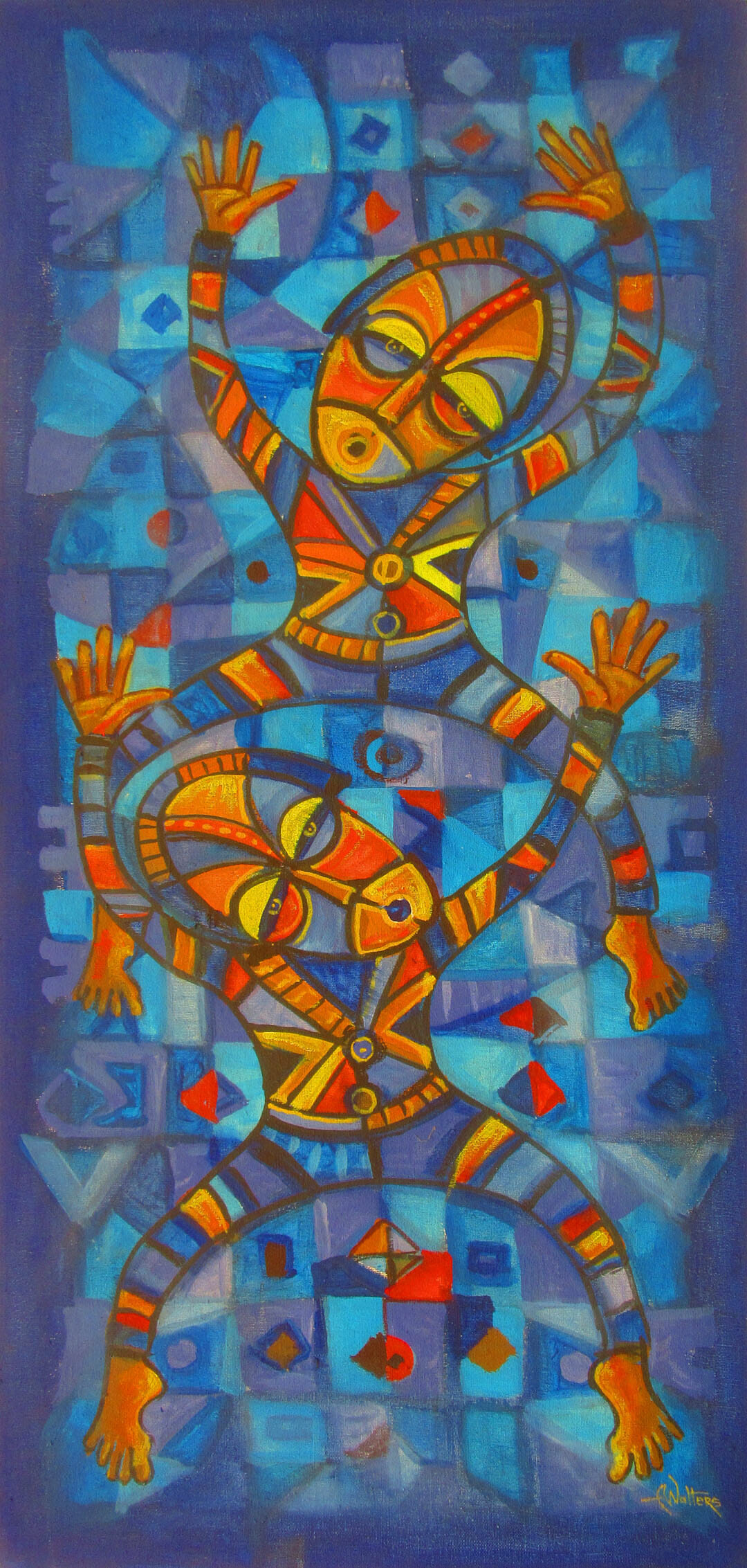 Dancers 3 painting from Africa