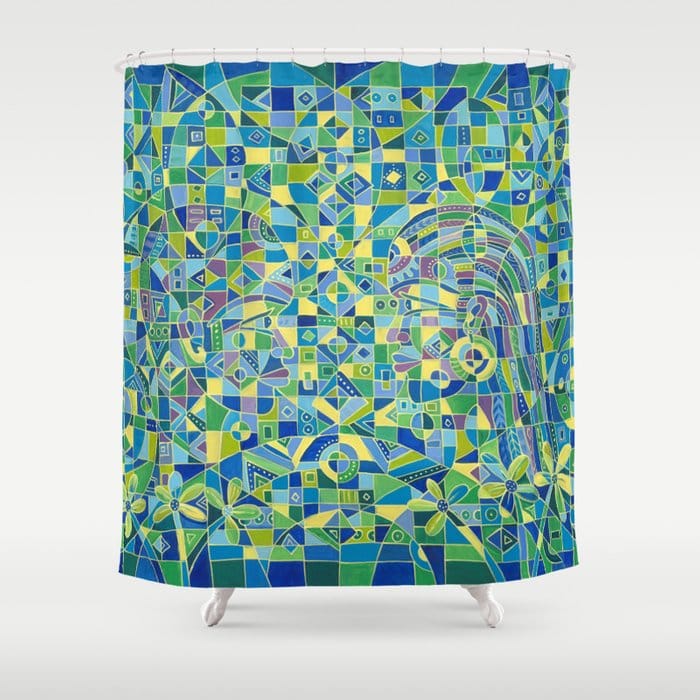 Dialogue 4 shower curtain