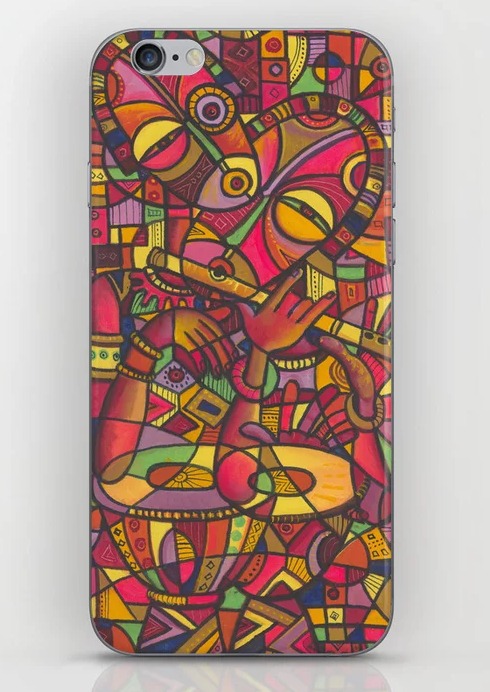 Flutist 5 red pink iPhone case