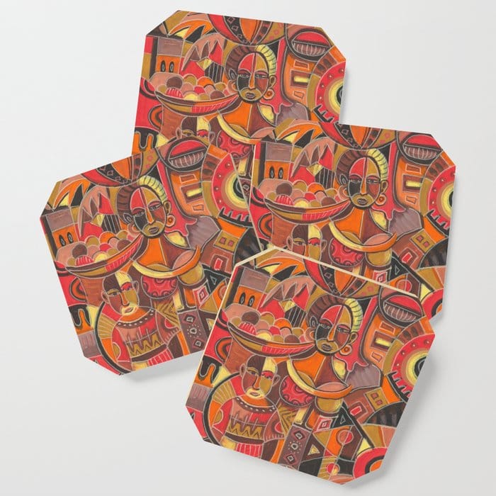 Fruit Sellers coasters