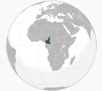 Cameroon location on world map