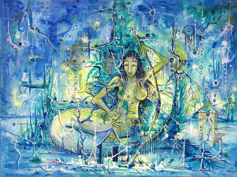 Mami Water surreal mermaid painting