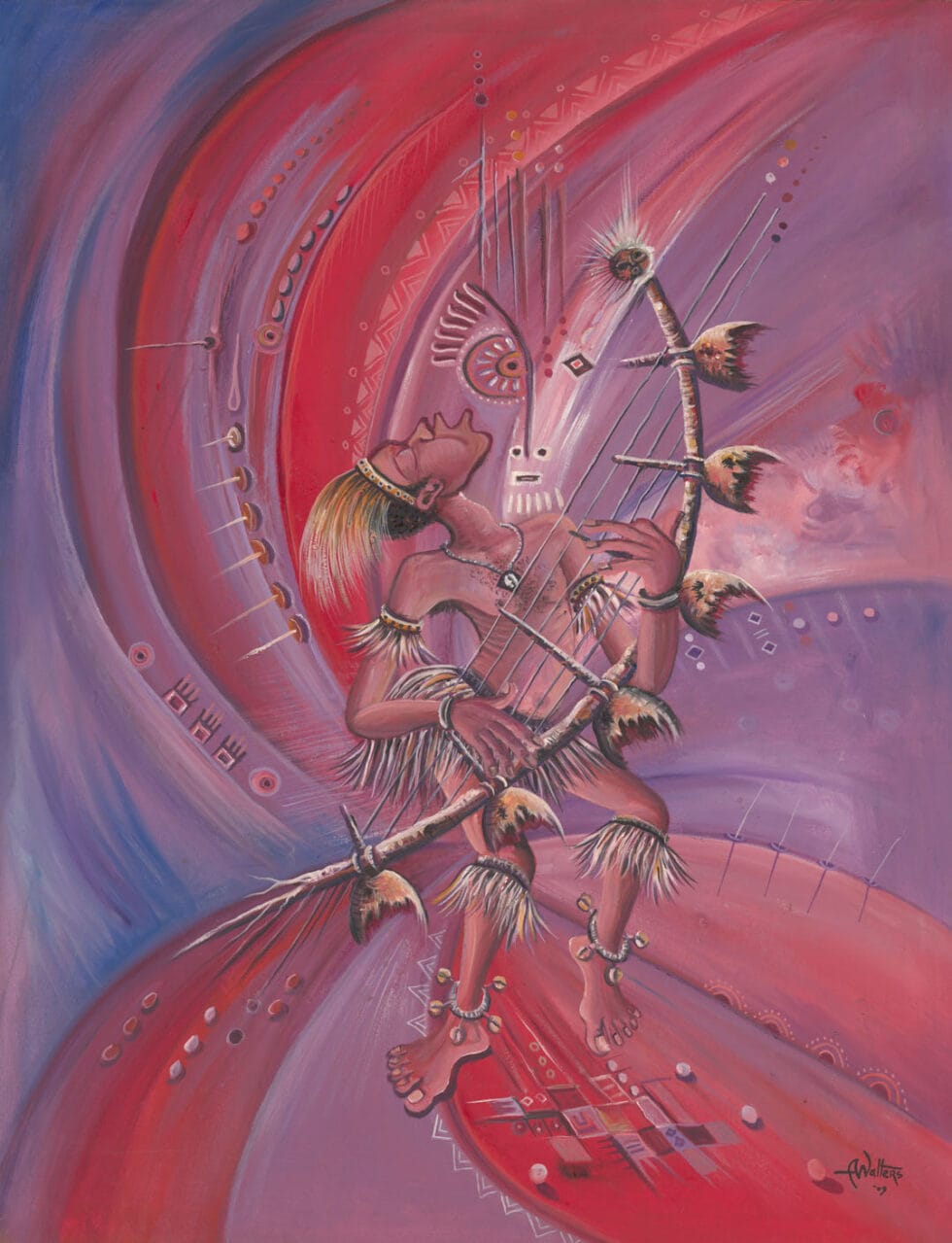 Midnight Storyteller Art Cameroon African Paintings