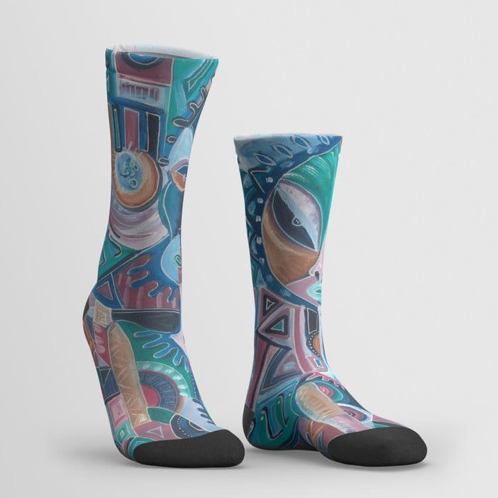 My Friend ufo alien socks