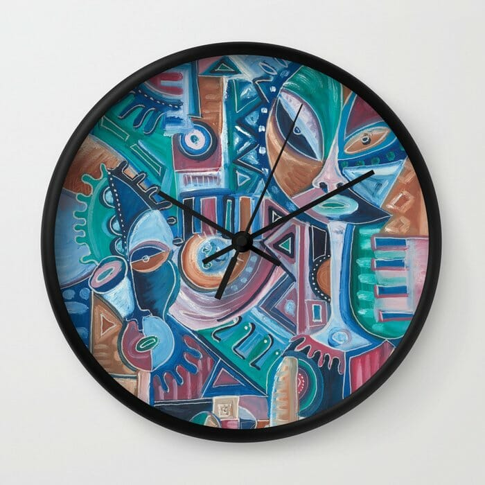 My Friend surreal painting on clock