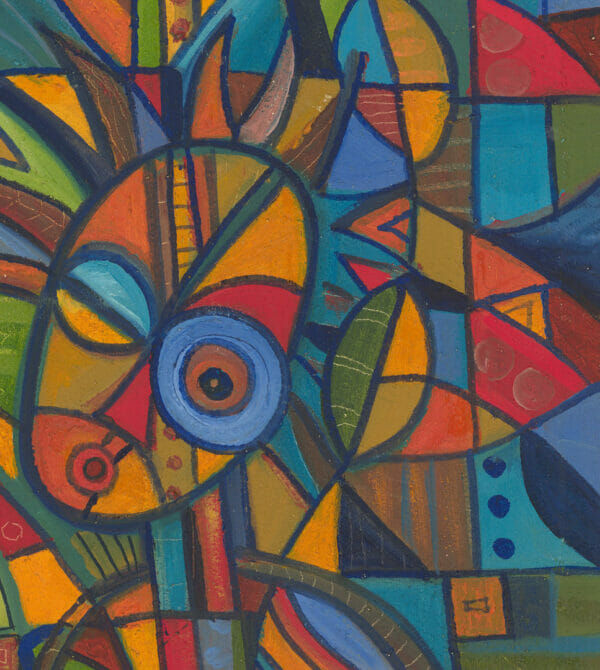 Play the Banjo music painting close