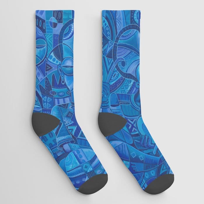 Blues band blue socks