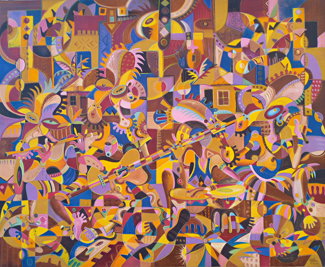 The Blues Singers surreal African art
