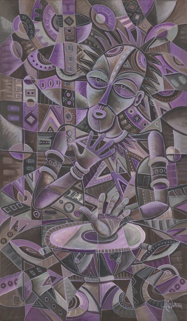 The Drummer 27 dark purple painting