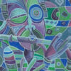 The Flutist 7 abstract figurative music painting close