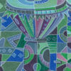 The Flutist 7 abstract figurative music painting close