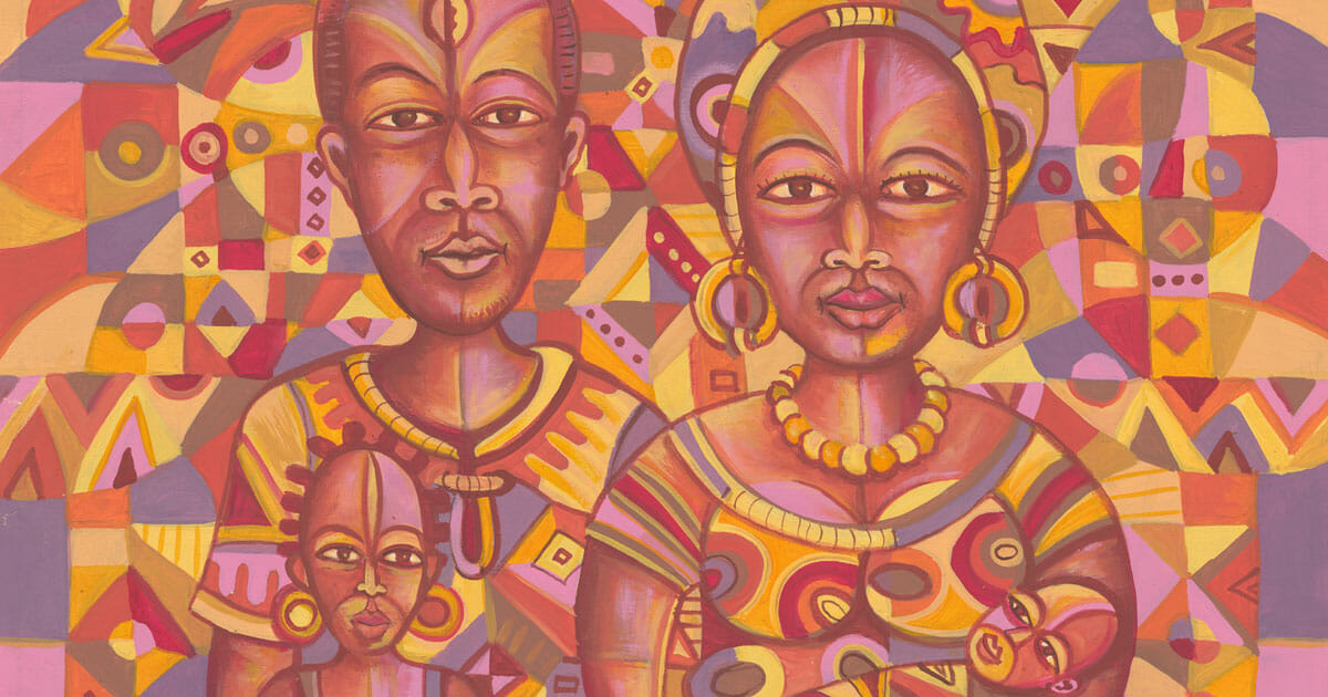 The Happy Family XXI | Art Cameroon African Paintings