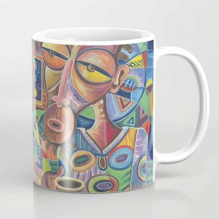 Happy Villagers 4 coffee mug