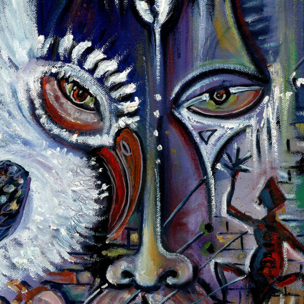 Kora Player 3 surreal painting close