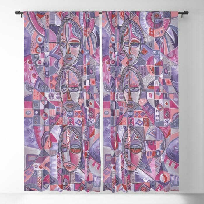 Three on One pink ladies curtains