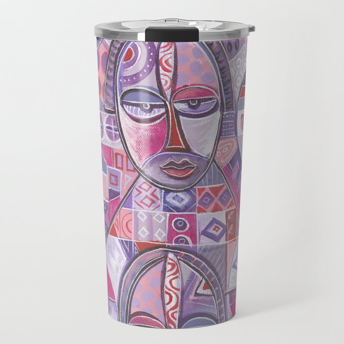 Three on One pink ladies travel mug