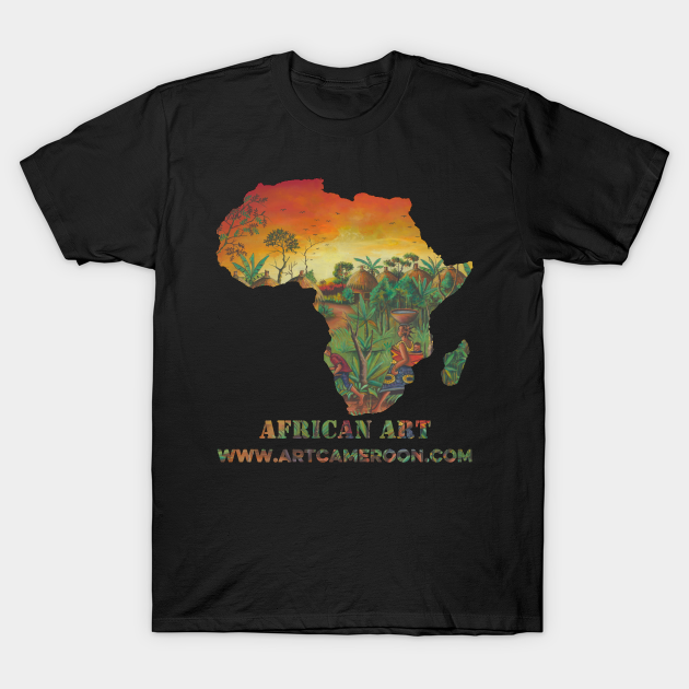 Village painting Africa shirt