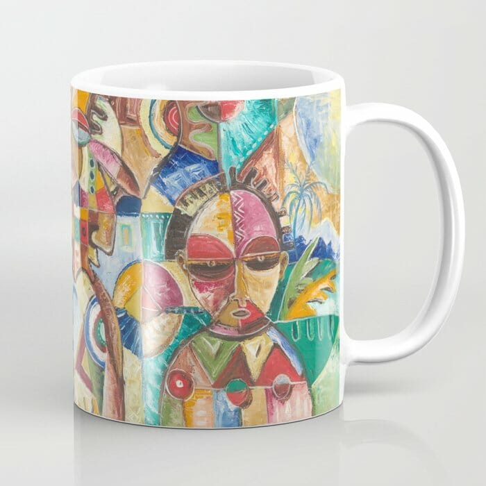 Welcome painting on a coffee mug