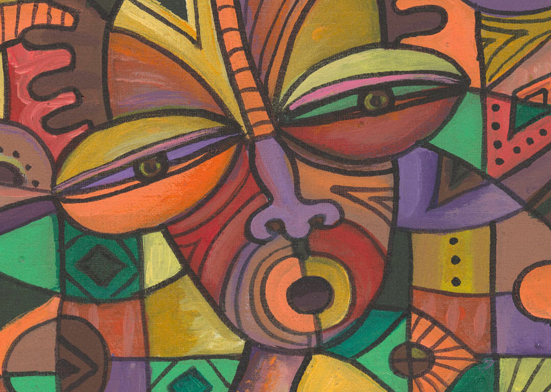 The Xylophone Player 4 painting of musician close